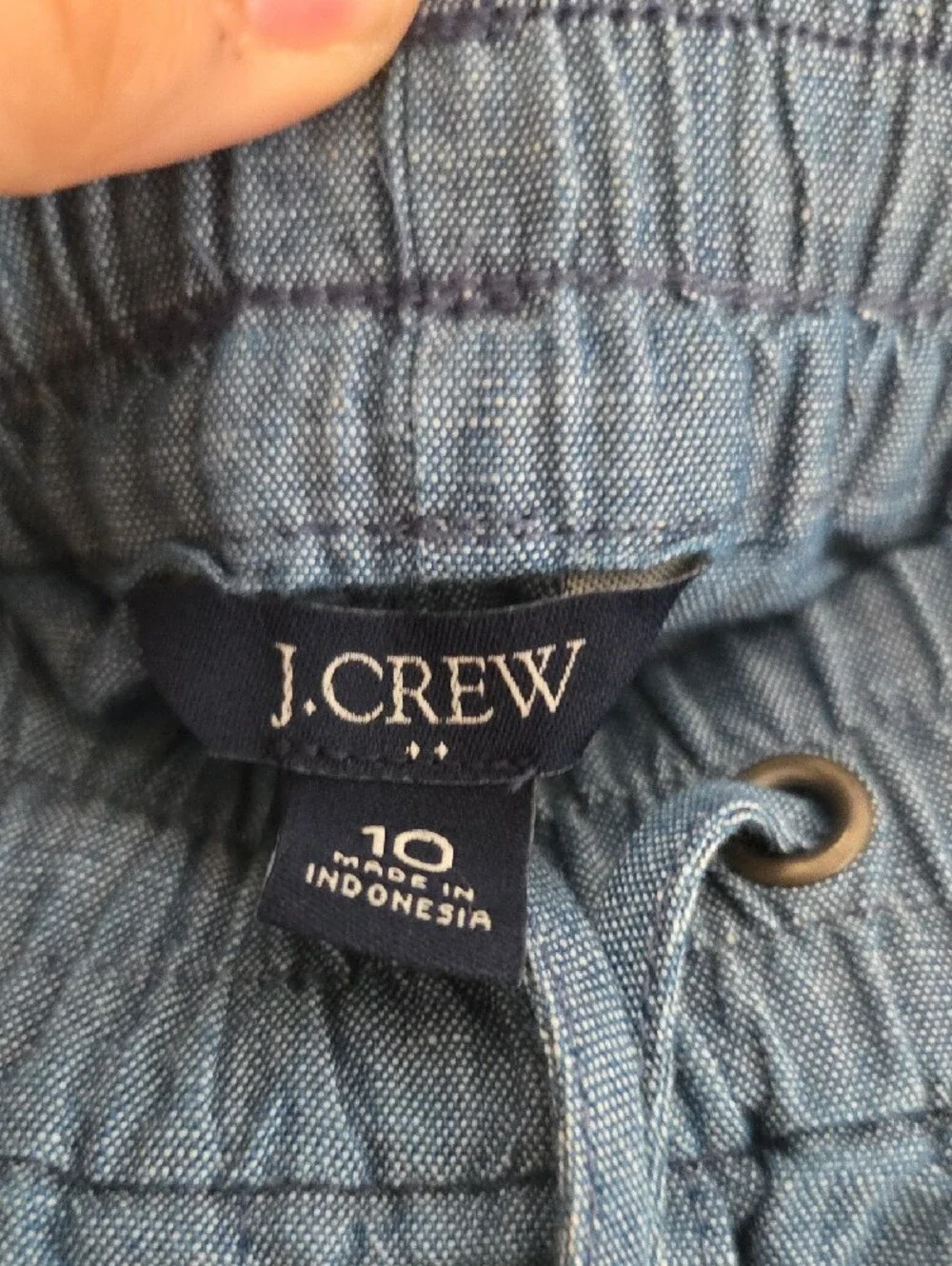 J. Crew Drawstring Denim Linen Joggers